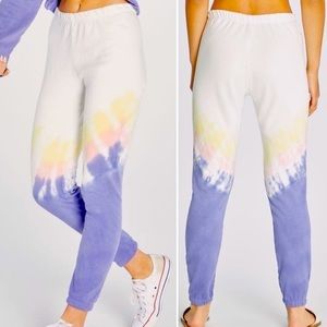 Wildfox-Edelweiss-Knox Jogger Pant- Tie Dye-Super Soft-NWT-Sz S